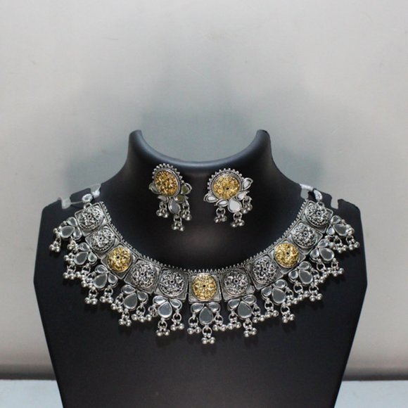 Jewelry - Jewellery for women Oxidised Choker Necklace Oxidised necklace set